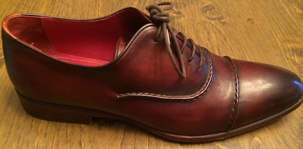 Red brown italian luxury shoes