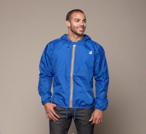 Winter coat - blue windbreaker for men