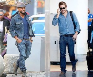 Usher and Jake Gyllenhaal  at the airport