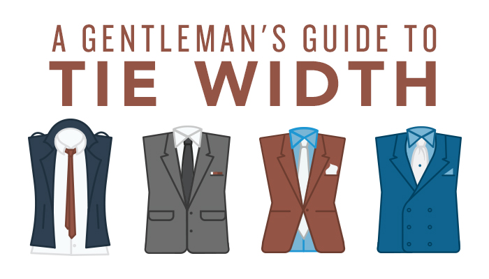 Courtesy of www.birchbox.com. As mentioned above, this inforgraphic aptly demonstrates that slimmer ties go well with narrower lapels and single buttoned jackets, while wider ties are more appropriately suited for suit jackets with multiple buttons such as a double breasted suit.