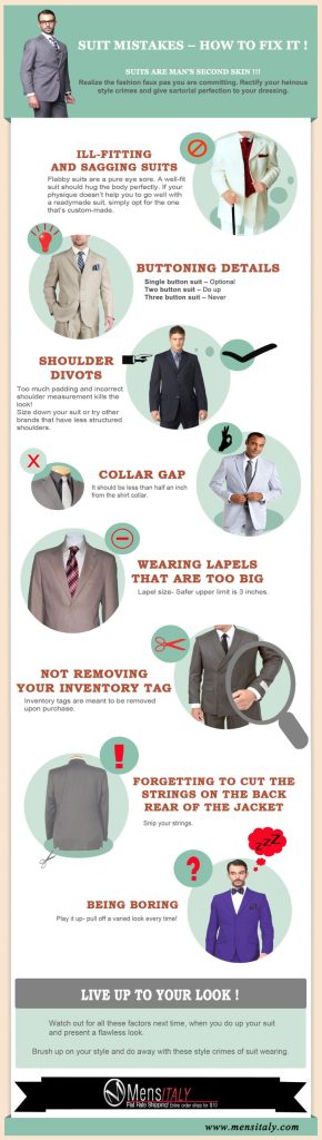 suit mistakes infographics